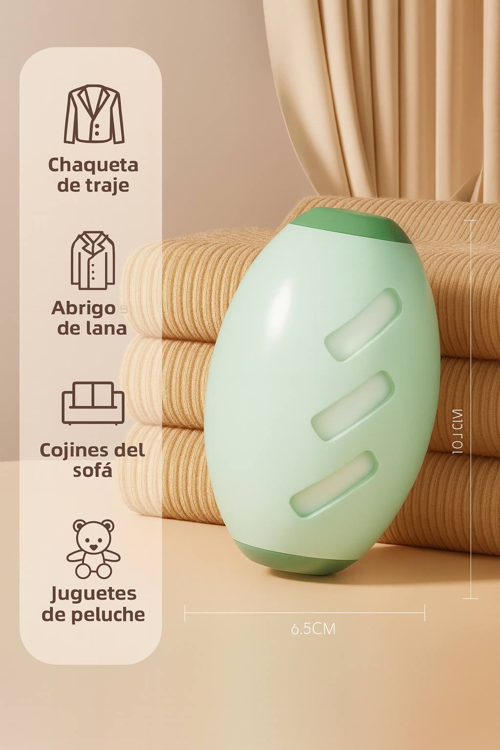 Rodillo eliminador de pelusas lavable