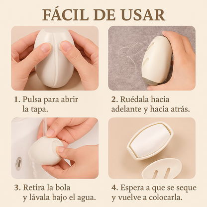 Rodillo eliminador de pelusas lavable