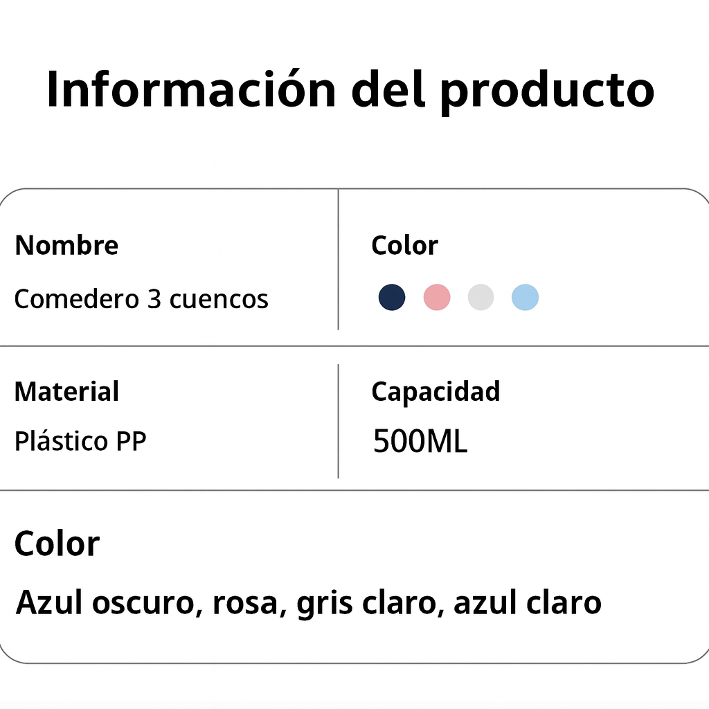Comedero doble con dispensador de agua